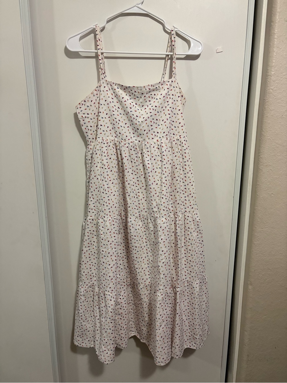 Vineyard Vines 100% Cotton Smocked Nautical Sailboat Dress Small White Coastal
